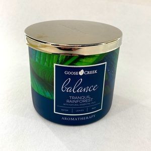 GooseCreek Tranquil Rainforest Aromatherapy Large 3 Wick Candle New